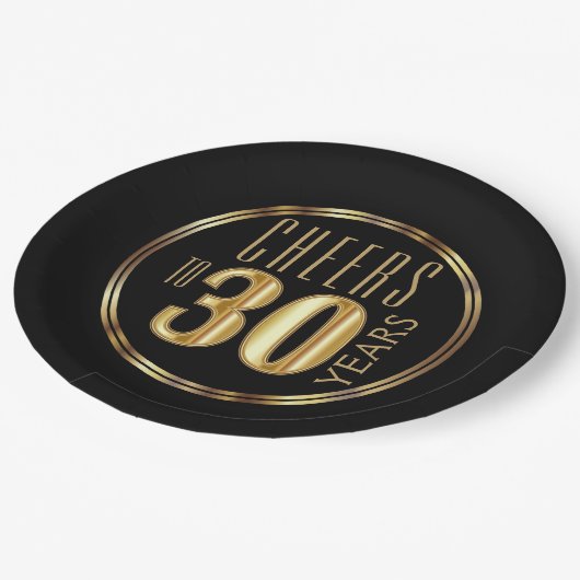 Cheers to 30 Years Pappteller (Schrägansicht)