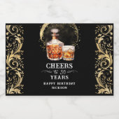 Cheers to 30 Years Whiskey Alkoholflaschenetikett (Einzelnes Label)