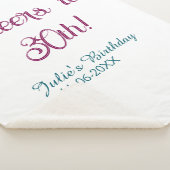 Cheers to 30th birthday name date mauve blue elega sherpadecke (3/4)