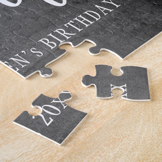 Cheers to 40 years chalkboard birthday keepsake puzzle (Seite)