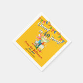Cheers to 40 Years Modern Fiesta 40th Birthday Serviette (Ecke)