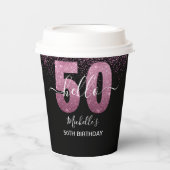 Cheers to 50! – A Sparkling Modern Celebration Pappbecher (Vorderseite)