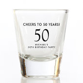 Cheers to 50 Years 50th Birthday Party Schnapsglas