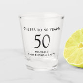 Cheers to 50 Years 50th Birthday Party Schnapsglas (Vorderseite)