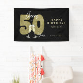 Cheers To 50 Years Black Gold  Banner (Insitu)