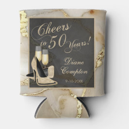 Cheers to 50 Years Champagne and Gold Dosenkühler