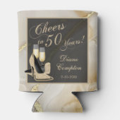 Cheers to 50 Years Champagne and Gold Dosenkühler (Rückseite)