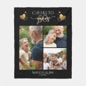Cheers to 50 Years Multi-Photo Fleece Blanket (Vorderseite)