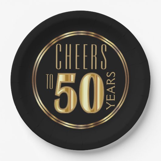 Cheers to 50 Years Pappteller (Vorderseite)