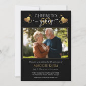 Cheers to 50 Years Photo Wedding Anniversary  Einladung (Vorderseite)