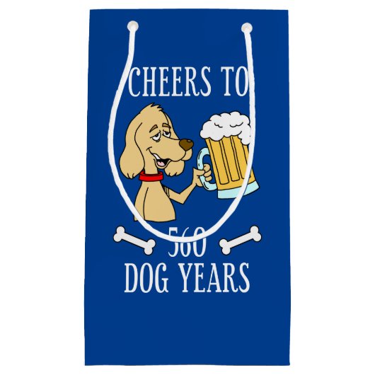 Cheers To 560 Dog Years 80th Birthday Kleine Geschenktüte (Vorderseite)