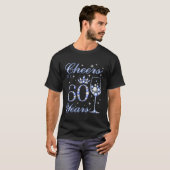 Cheers to 60 60th Blue Style T-Shirt (Vorne ganz)