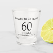 Cheers to 60 Years 60th Birthday Party Schnapsglas (Vorderseite)