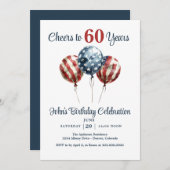 Cheers to 60 Years Birthday Party Invitation Einladung (Vorne/Hinten)