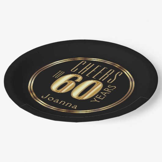 Cheers to 60 Years Pappteller (Schrägansicht)