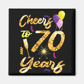 Cheers To 70 Years 1951 70th Birthday Gift Magnet (Vorne)