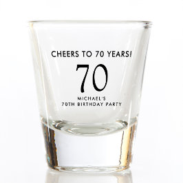 Cheers to 70 Years 70th Birthday Party Schnapsglas
