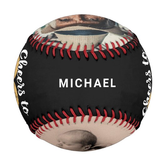 Cheers to 80 Years - 80th birthday Photo Baseball (Rückseite)