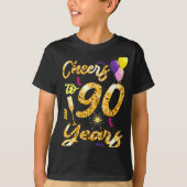 Cheers To 90 Years 1931 90th Birthday Celebration T-Shirt (Vorderseite)