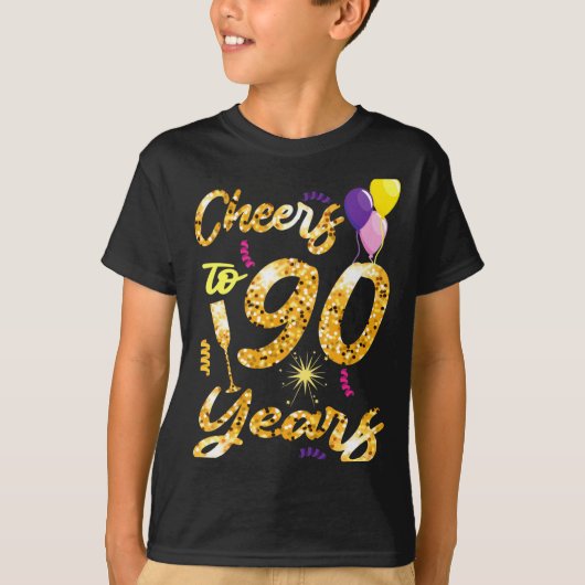 Cheers To 90 Years 1931 90th Birthday Celebration T-Shirt (Vorderseite)