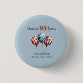 Cheers to 95 Years Birthday Party  Button (Vorderseite)
