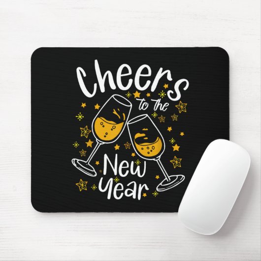 Cheers To A New Year Eve Party Countdown Happy New Mousepad (Mit Mouse)