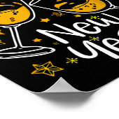 Cheers To A New Year Eve Party Countdown Happy New Poster (Ecke)