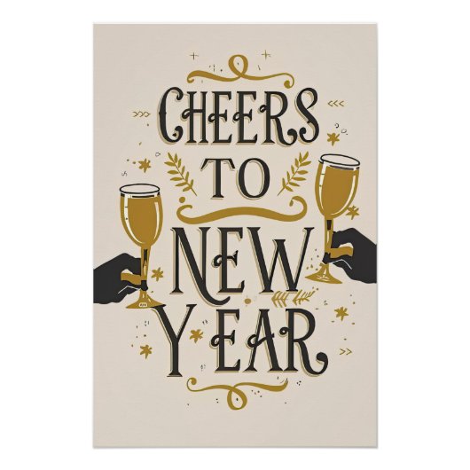 Cheers to a new year poster (Vorderseite)