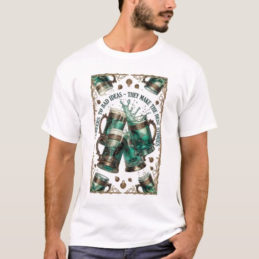 Cheers to Bad Ideas Tankards Graphic Tee (Vorderseite)