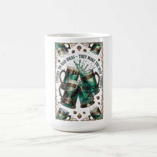 Cheers to Bad Ideas Tankards Graphic Tee Kaffeetasse (Mittel)