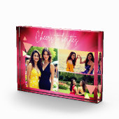 Cheers to Besties Custom| Pink Air Sky Power Photo Fotoblock (Rechts)