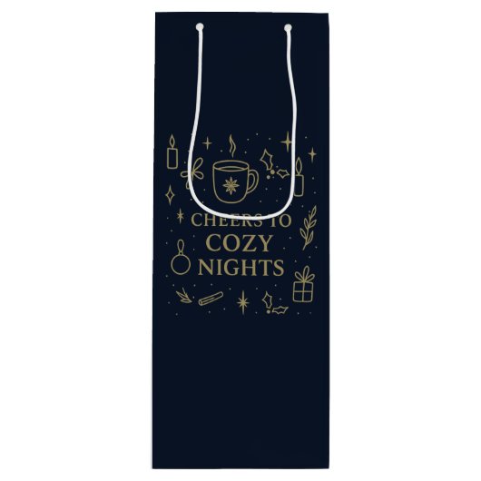 Cheers to Cozy Nights Gift Bag Geschenktüte Für Weinflaschen (Vorderseite)