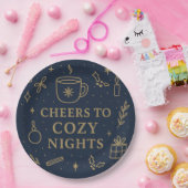 Cheers to Cozy Nights Paper Plate Pappteller (Party)