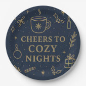 Cheers to Cozy Nights Paper Plate Pappteller (Vorderseite)
