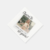 Cheers to Fifty Years 50 Retro Photo Birthday  Serviette (Ecke)