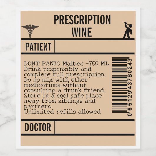Cheers to Healing: Custom Wine Labels for Your Fav Weinetikett (Einzelnes Label)