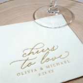 Cheers to Love Elegant Wedding Gold Servietten Mit Folie