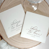 Cheers to Love Elegant Wedding Gold Servietten Mit Folie