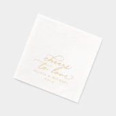 Cheers to Love Elegant Wedding Gold Servietten Mit Folie (Links)