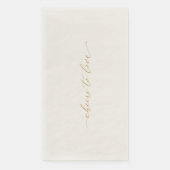 Cheers to Love Elegant Wedding Guest Towel Serviette (Vorderseite)