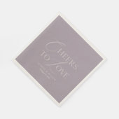 Cheers to Love Elegant Wedding Serviette (Ecke)