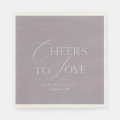 Cheers to Love Elegant Wedding Serviette (Vorderseite)