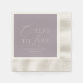 Cheers to Love Elegant Wedding Serviette (Vorderseite)