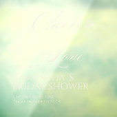 Cheers to Love Elegant White Bridal Shower Fensteraufkleber (Blatt 3)