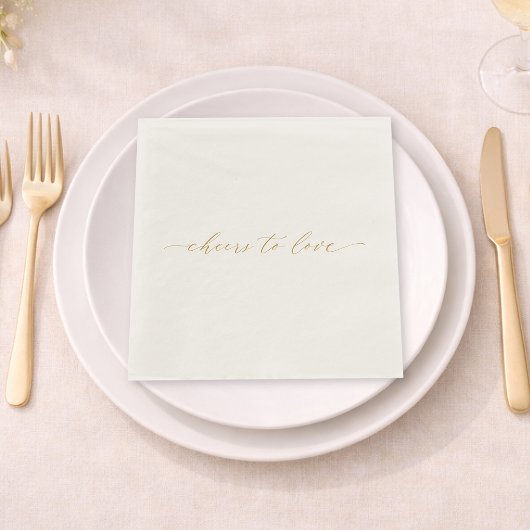Cheers to Love Wedding Napkin Serviette