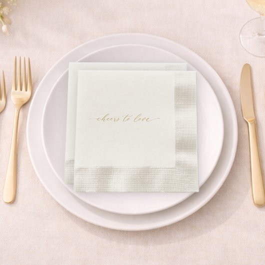 Cheers to Love Wedding Napkin Serviette