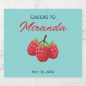 Cheers to Name Bachelorette  Schaumweinetikett (Einzelnes Label)