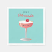 Cheers to [Name] Personalized Party Napkins Serviette (Vorderseite)