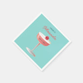 Cheers to [Name] Personalized Party Napkins Serviette (Ecke)