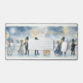 “Cheers to New Adventures – New Year Party Greetin Schreibtischunterlage (Tastatur & Maus)